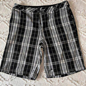 Lost Enterprises Black/White Plaid Checkered Shorts Size‎ 36